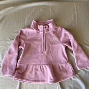 Girls peplum fleece pullover